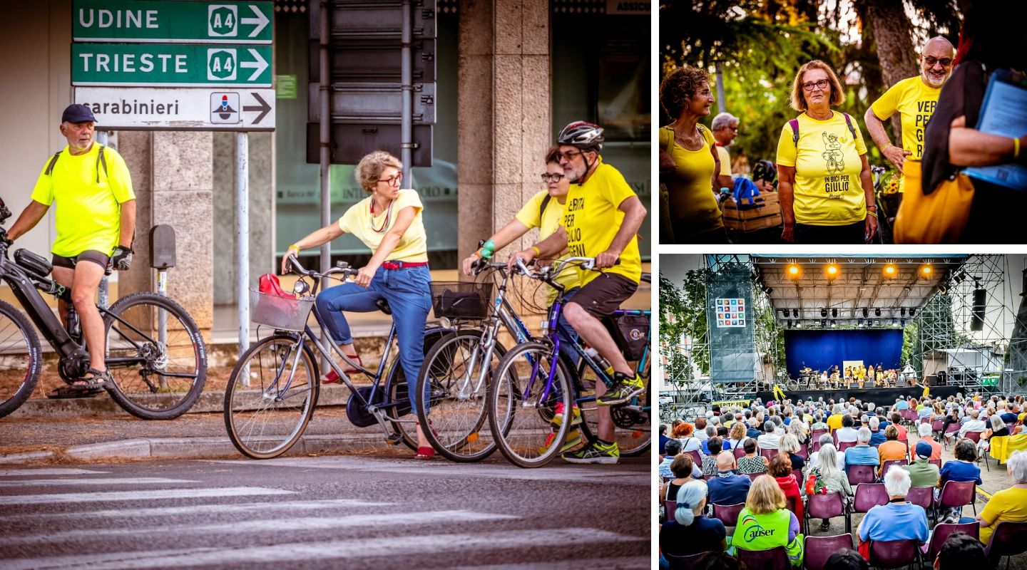 Gradisca e l'Onda Gialla in bicicletta, «siamo tutti Giulio Regeni»